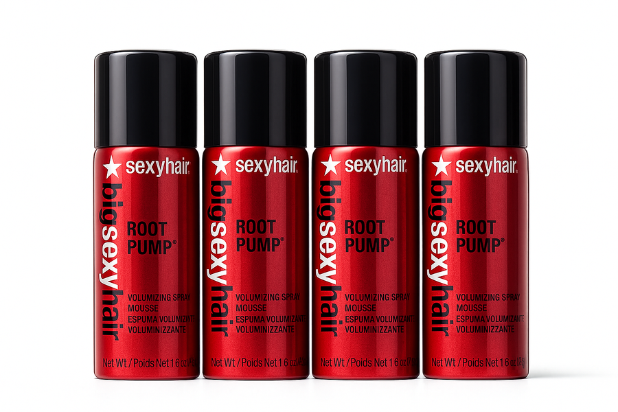 Sexy Hair Root Pump 4×50 ml – 200 ml Volumen-Schaum in Reisegröße