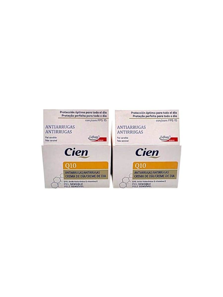 2x Cien Q10 Gesichtscreme 50ml Anti Aging Tagespflege mit SPF 15
