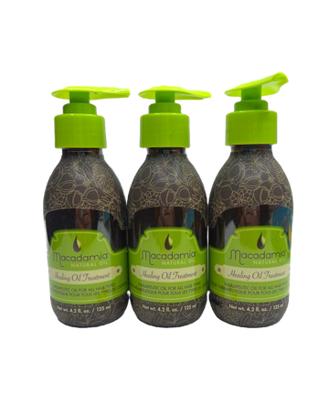 3x Macadamia Professional Healing Repair Oil Treatment for all hair types 125ml