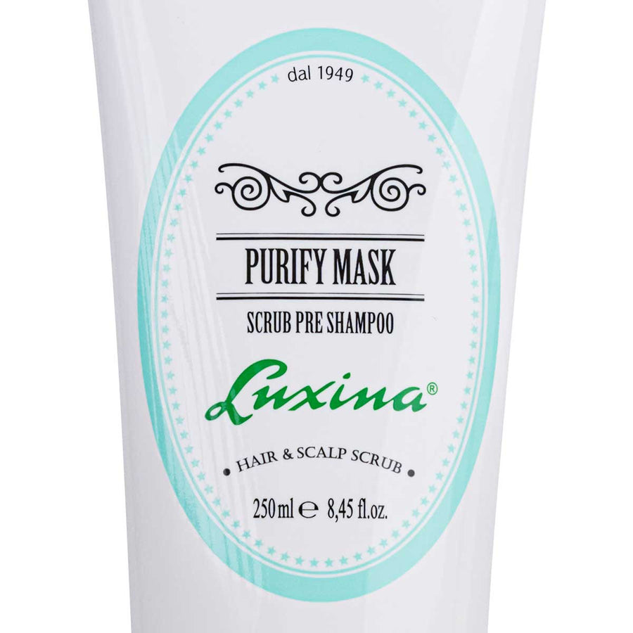 Luxina Purify Mask 250ml Pre Shampoo Scrub Haar Kopfhaut Peeling Made in Italy