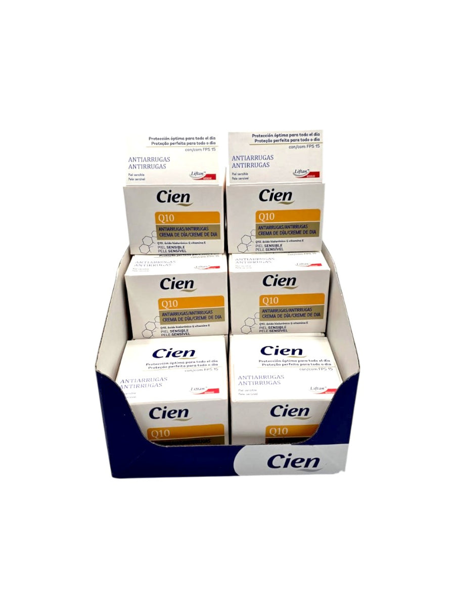 12 x Cien Q10 Gesichtscreme 50ml Anti Aging Tagespflege mit SPF 15