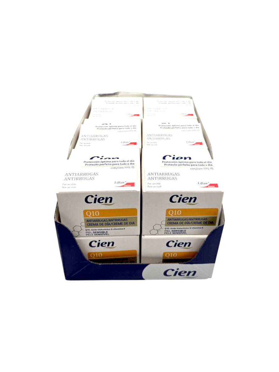 12 x Cien Q10 Gesichtscreme 50ml Anti Aging Tagespflege mit SPF 15