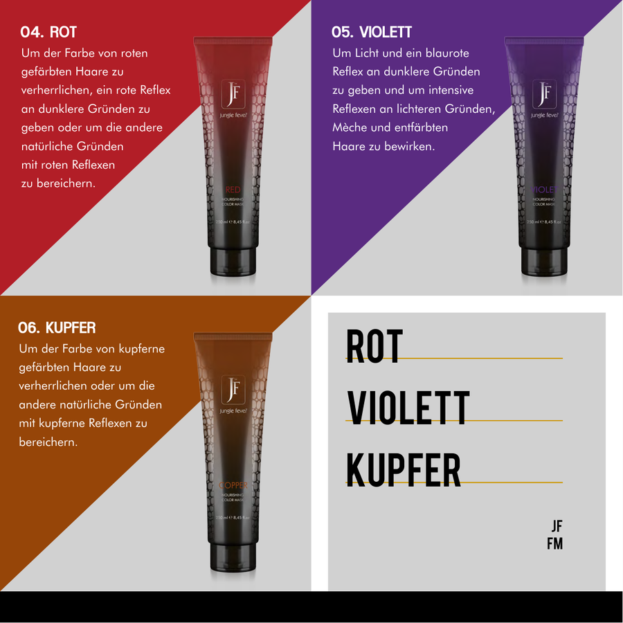 Jungle Fever Color Mask 250ml – Farbmaske für intensive Farbergebnisse – Verschiedene Nuancen